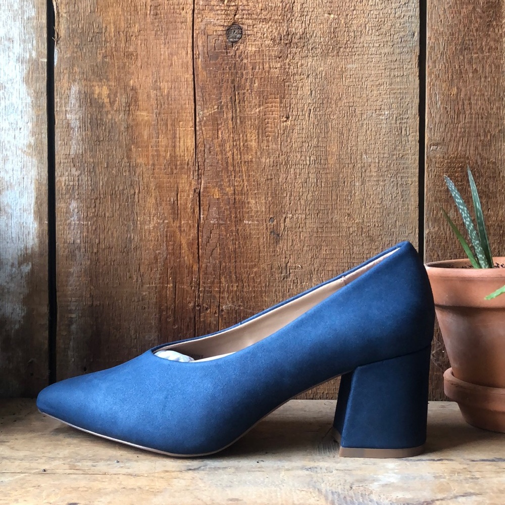 Matt & Nat Vegan Suede Block Heels (Sibyl) NIB
